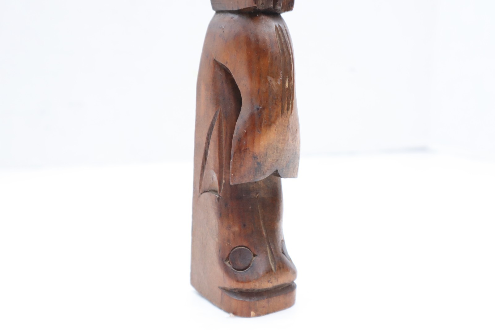 Vintage North West Coast "Nuu-chah-nulth" Totem Pole 9.5" Tall Native American