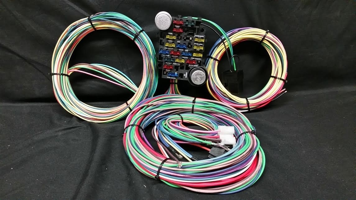 21 Circuit EZ Wiring harness Chevy Mopar Ford hotrods Universal X-long wires
