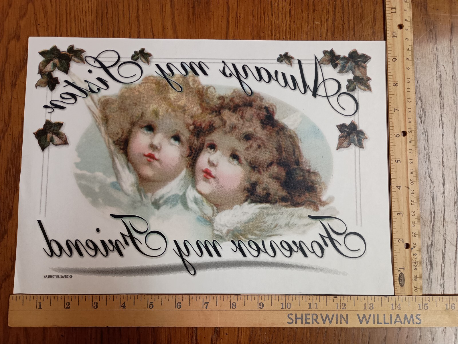 Authentic Vintage 90's Always Sisters Forever Friends Heat Transfer Iron On NOS