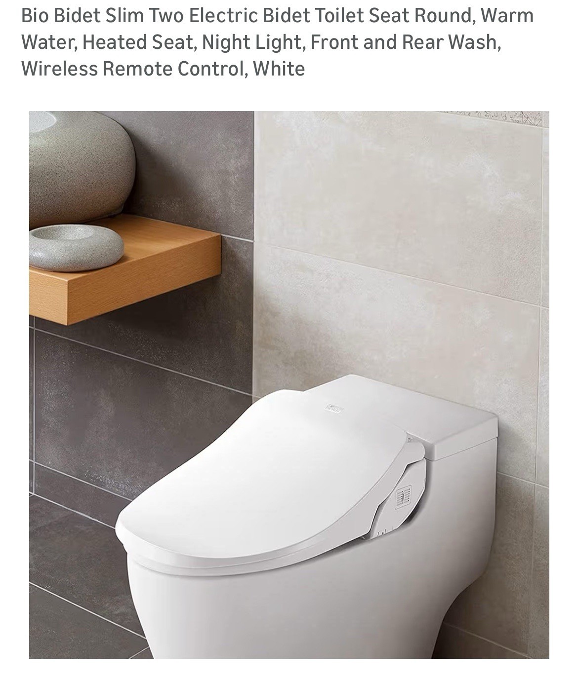 Bio Bidet Slim 2 Electric Toilet Seat in White - New - Round