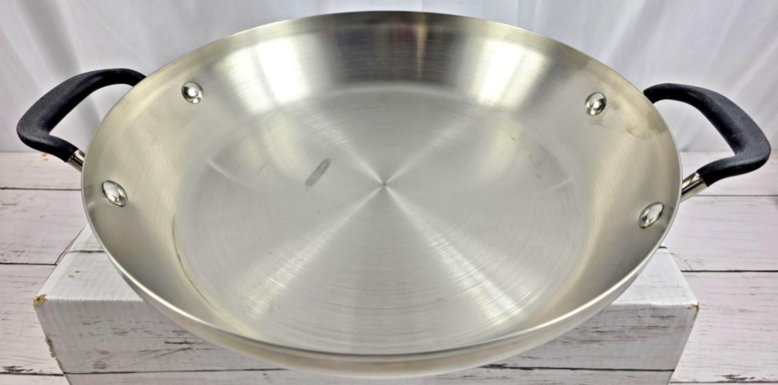 KitchenAid Wok, 12 in. 5 Ply Clad Stainless Steel, Dual Coated Handles, DW Safe