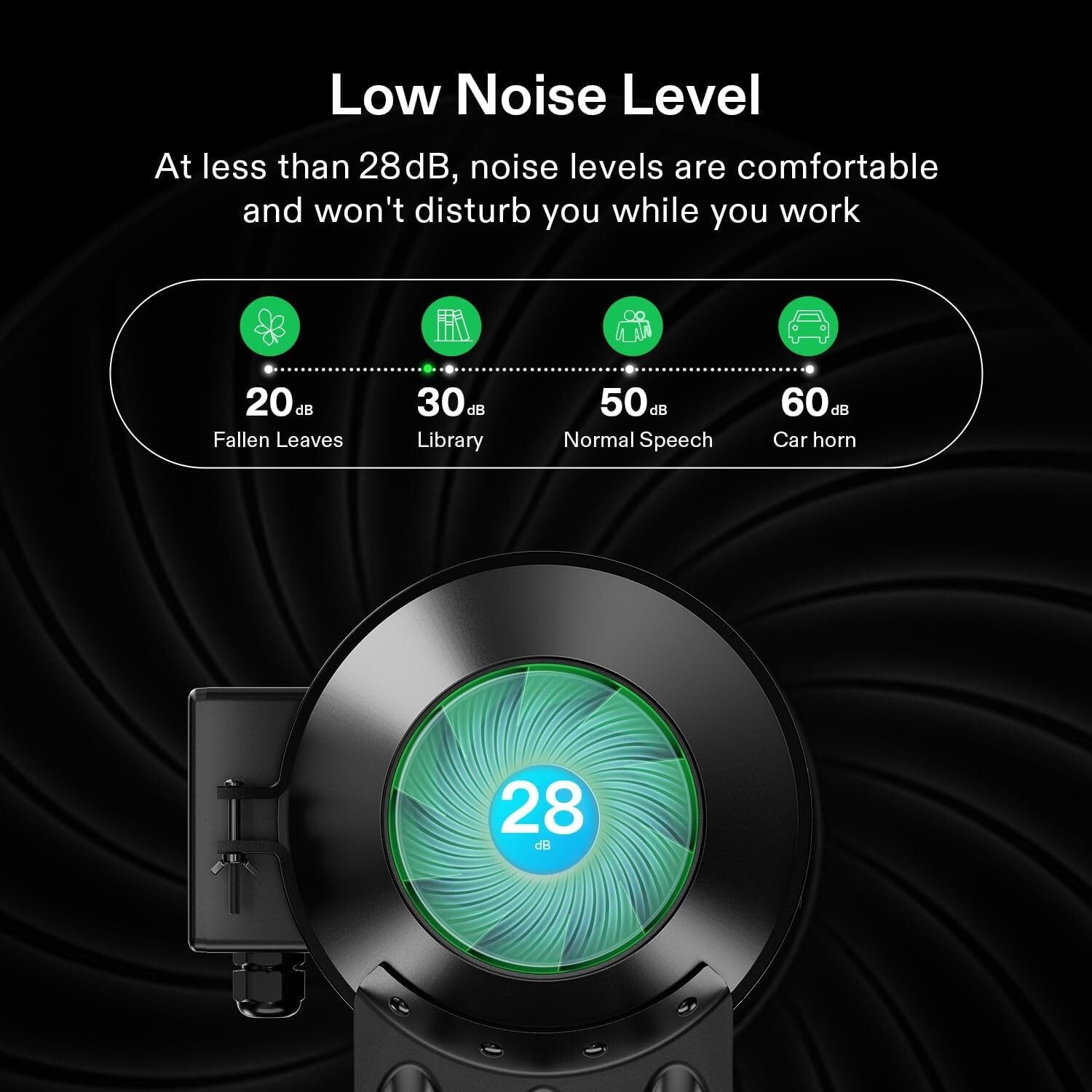 VIVOSUN AeroZesh G4 4'' 195 CFM Inline Duct Fan w/E42A,Carbon Filter,8' Ducting
