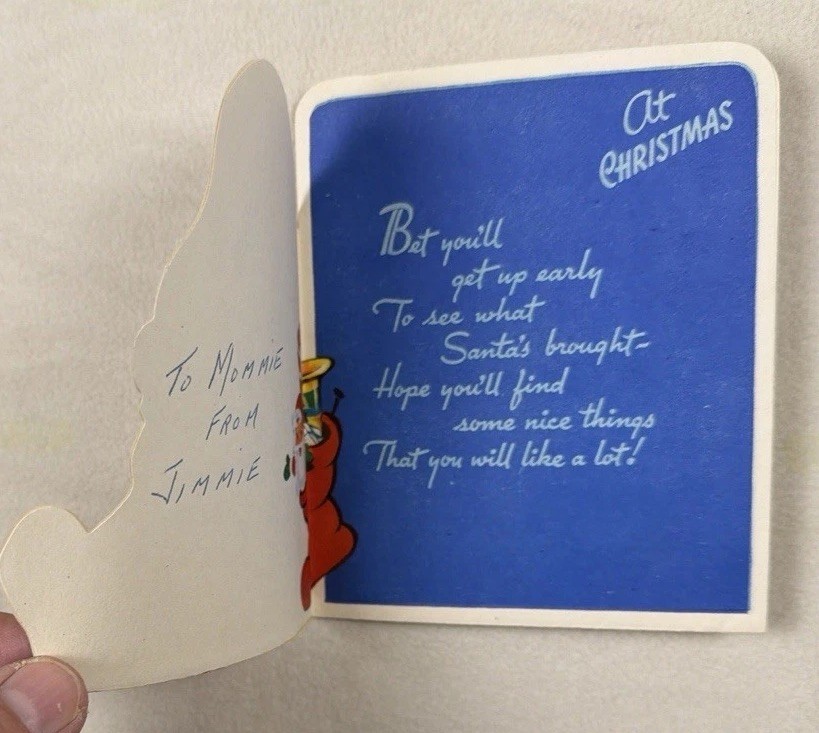 Vintage 1950s Cards Lot Used Die Cut Teddy Bear Pop Up Ephemera AGC Gibson