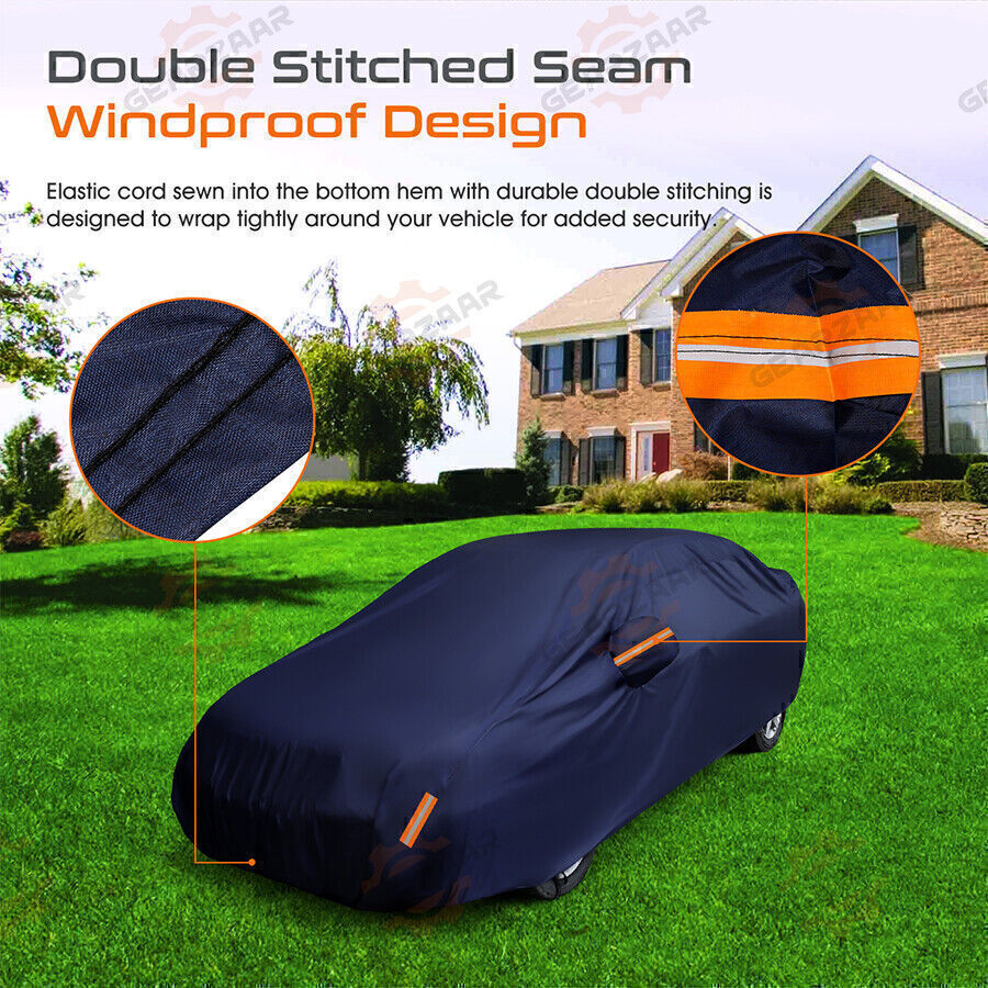Full Car Cover Waterproof All Weather Protection Anti-UV Rain Snow Anti Scratch