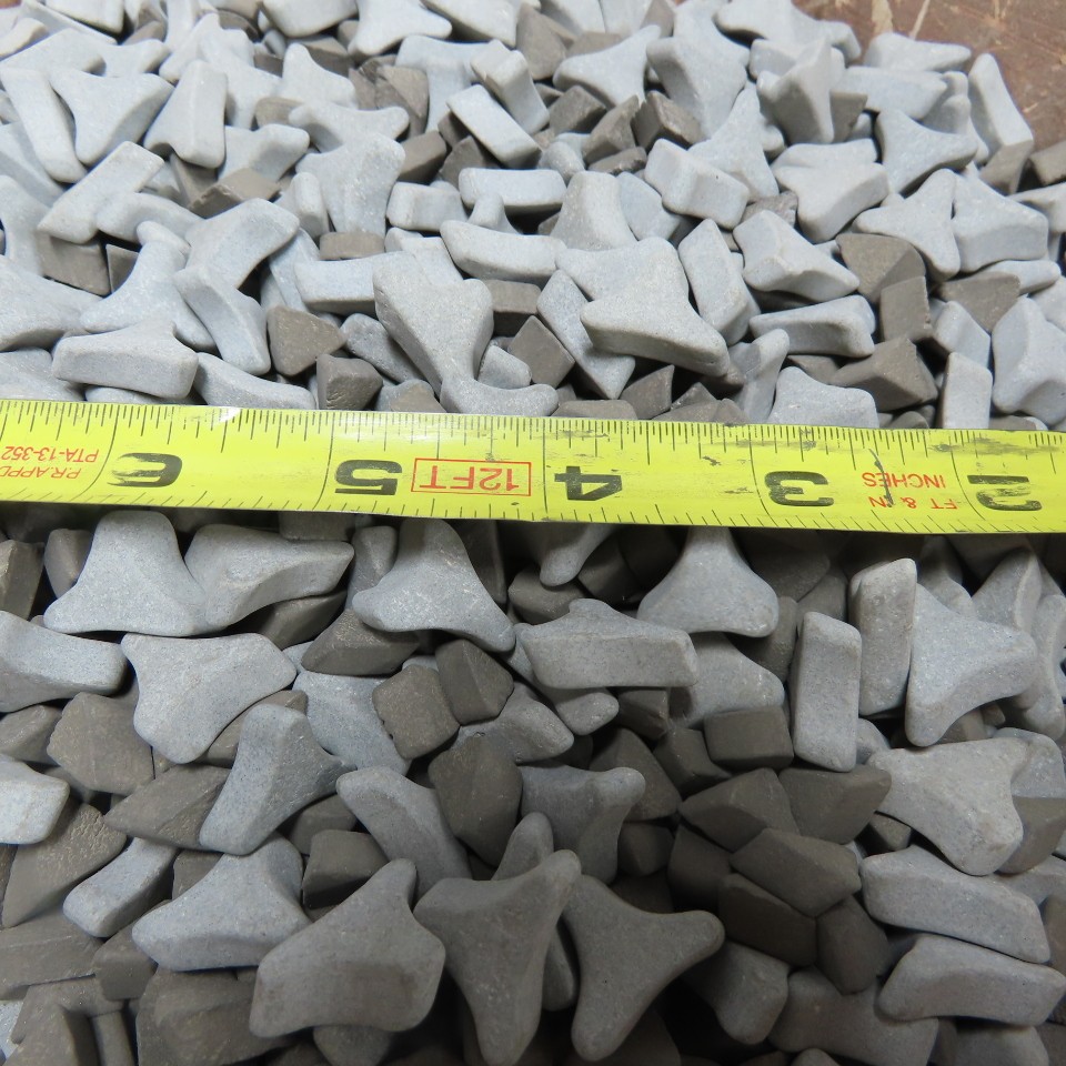 45lb+ Assorted Ceramic Triangle Tumbling Media Deburring Polishing