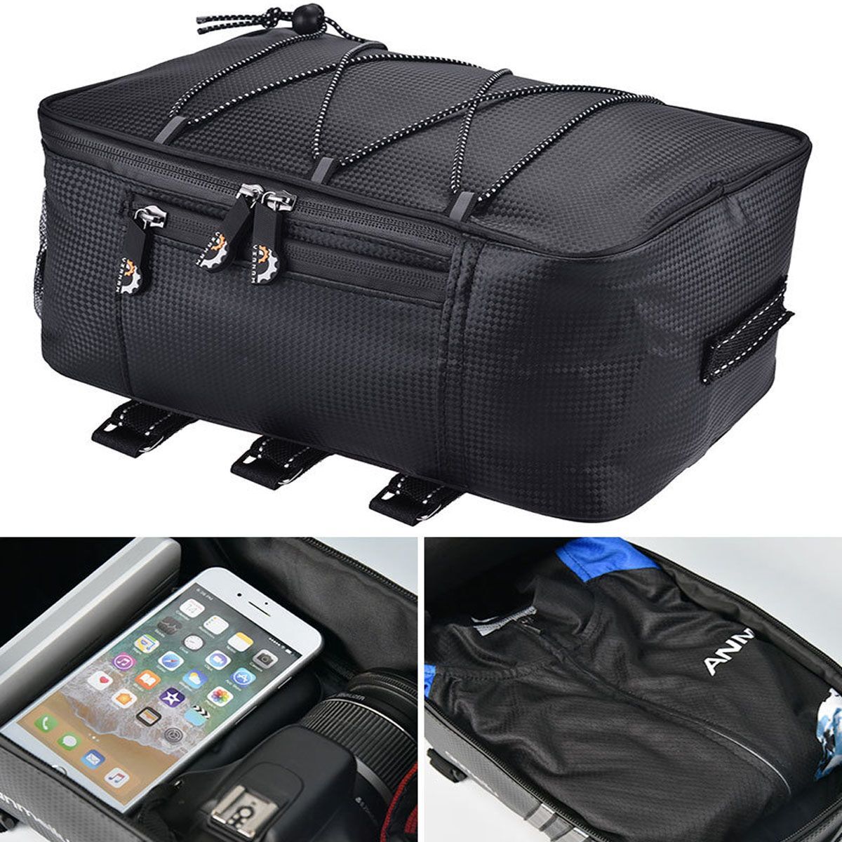 Bicycle eBike Rear Seat Storage Cycling Pannier Saddle Rack Bag Trunk Waterproof