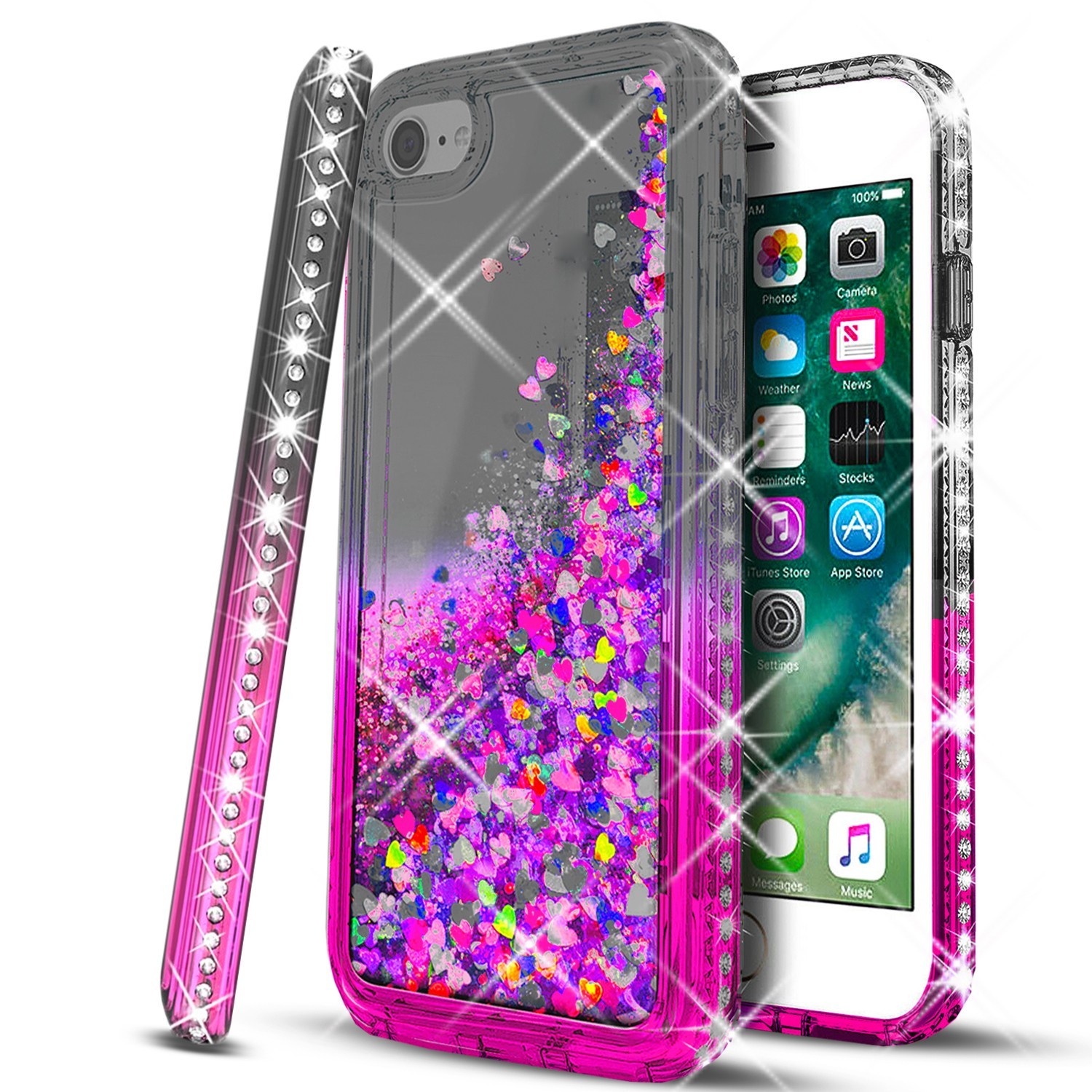 For iPod Touch 5th 6th 7th Gen Case, Case Cover + Tempered Glass Protector