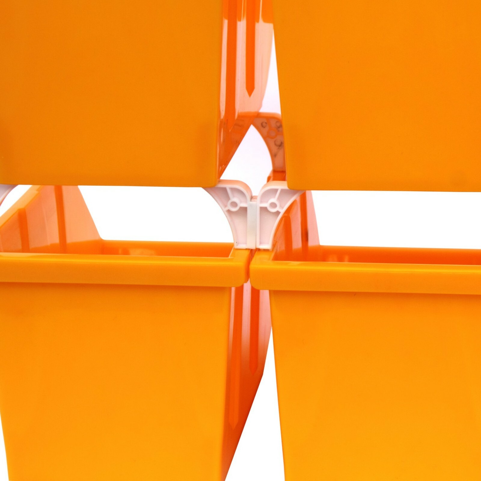 6-Pack Stackable Storage Bins Tool Part Container Yellow 5" w x 10" d x 5" h