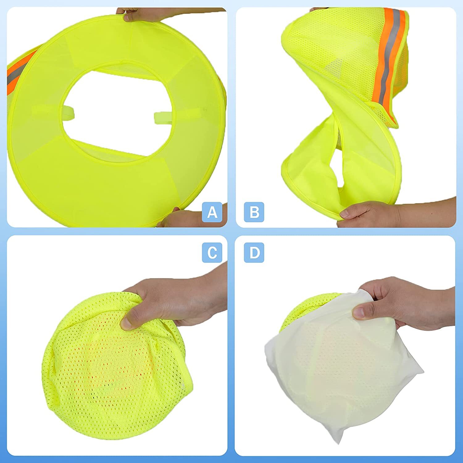 3 Pack Hard Hat Sunshield Upgrade Full Brim Neck Sunshade Cover with Reflective