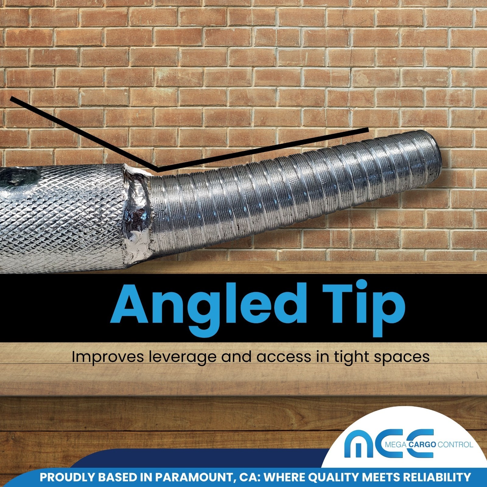 1 Pack Chrome 35" Combination Winch Bar for Flatbed Trailer Tie Down Strap