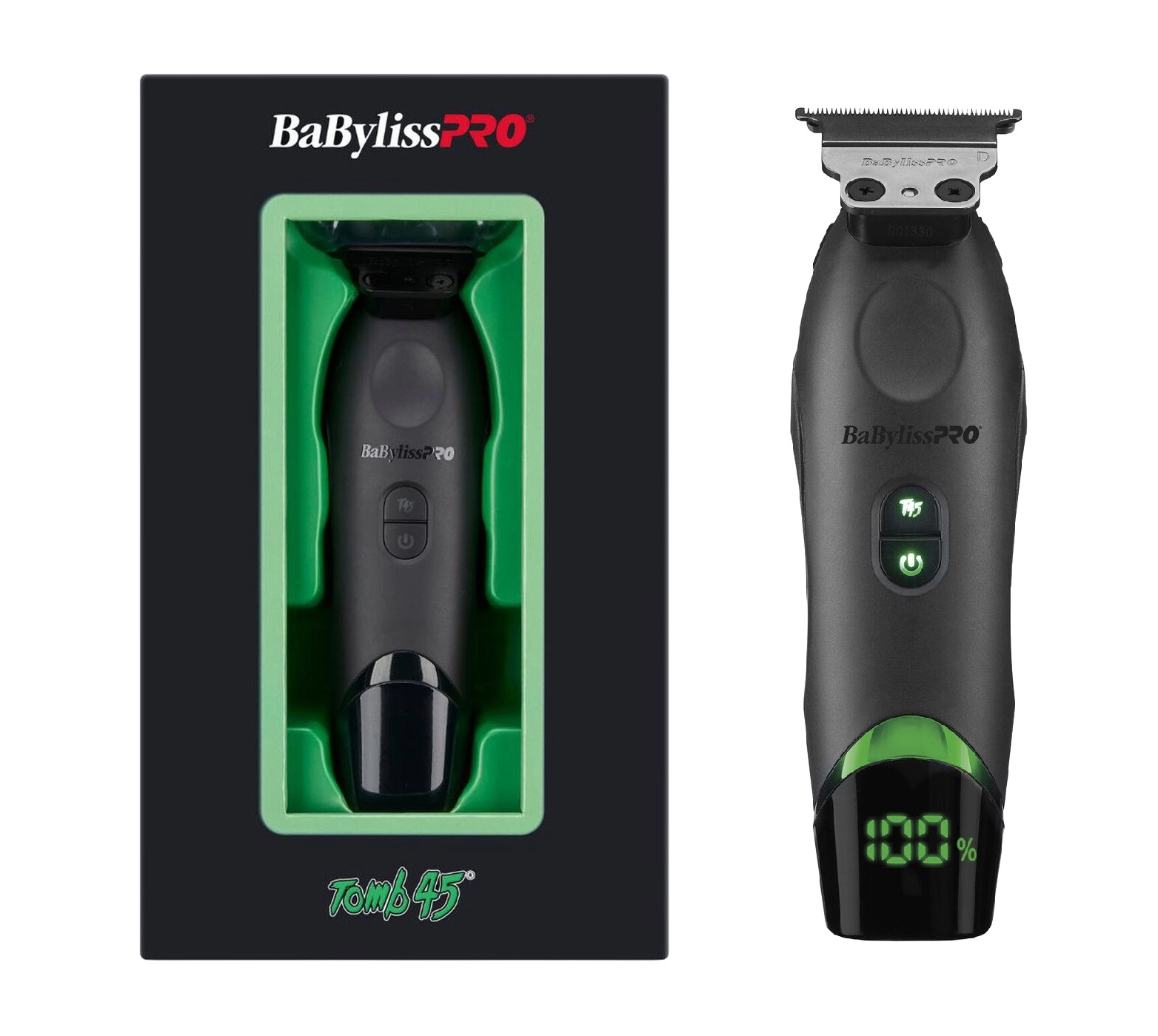 Babyliss Pro X Tomb45 Black Green Professional Cordless Trimmer FXT45T Tomb 45