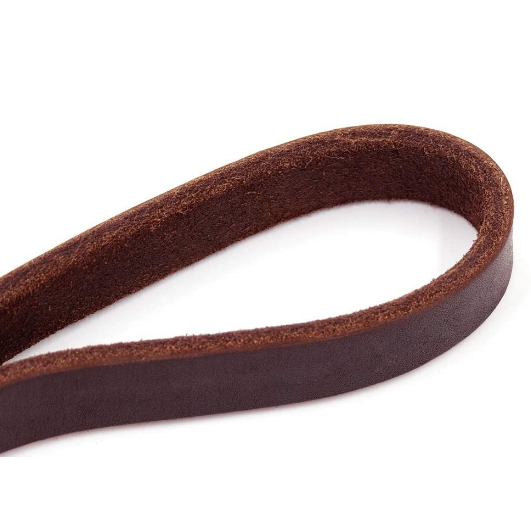 Genuine Leather Dog Leash Braided Heavy Duty Training Lead for Medium Large Dogs