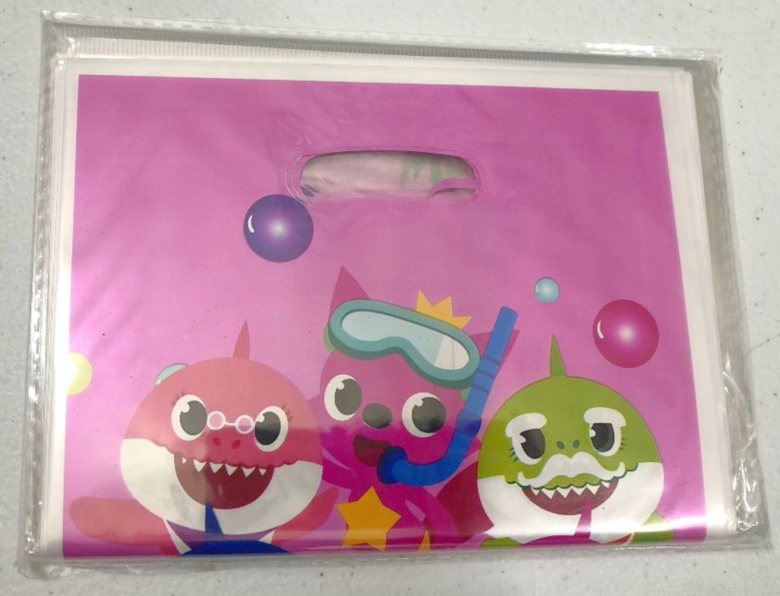 40 Pink Baby Shark Birthday/Baby Shower Treat Party Bags 9.8 X 6.5 Inch