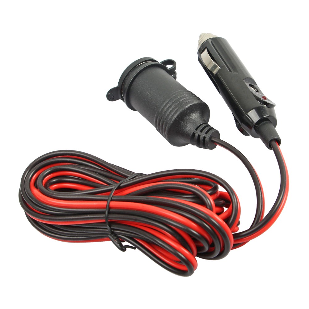 12V Car Cigarette Lighter Socket Extension Cord Cable Heavey Duty Adapter 13FT