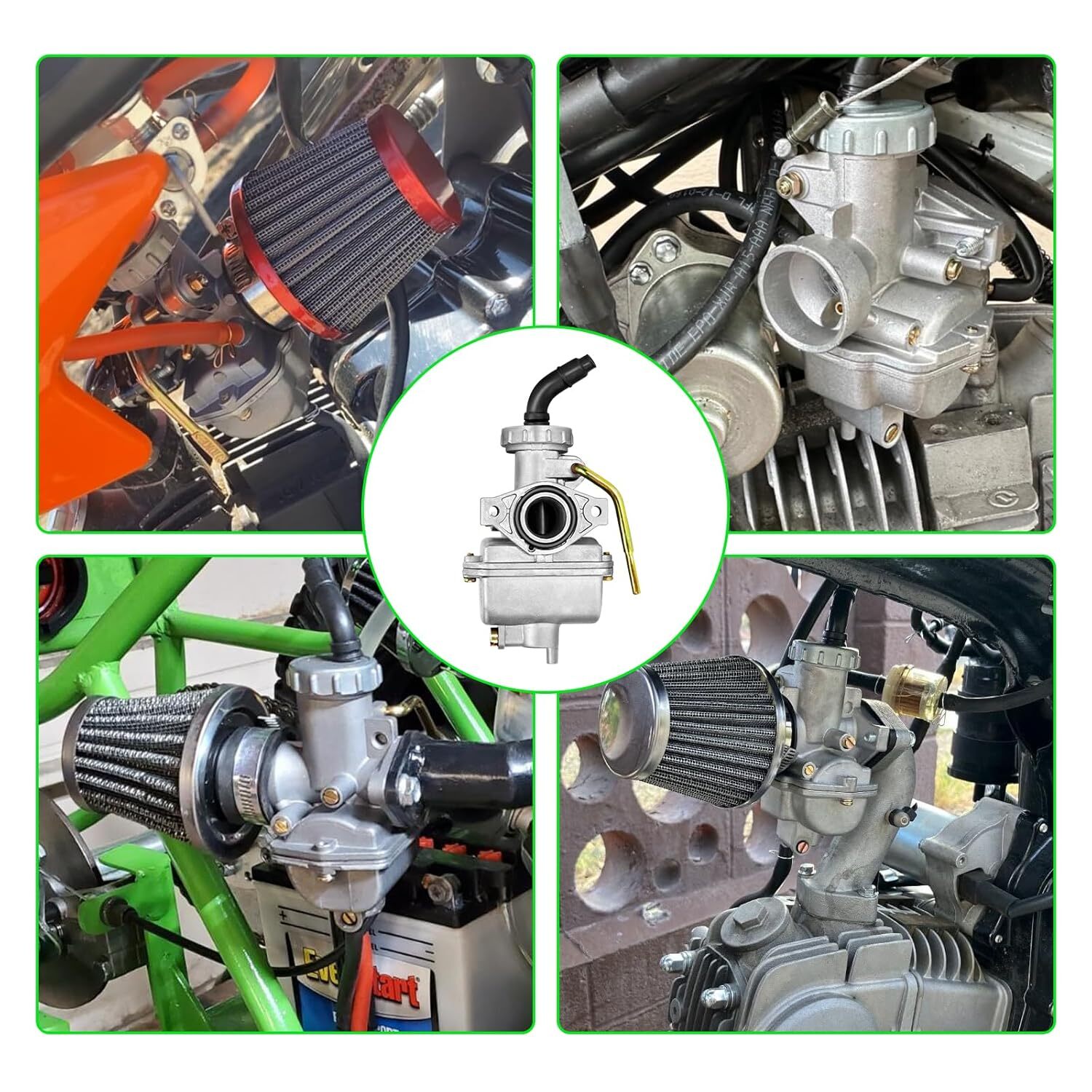 PZ20 Carburetor Ignition Coil Starter Relay Voltage Regulator CDI Kit For 125cc