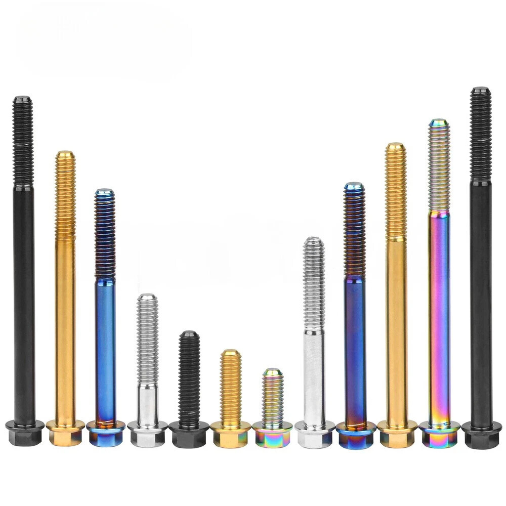 M6 Titanium Flange Bolt Hex Screw 10 15 2025 30 35 40 45 50 55 60 75 80 90 100mm