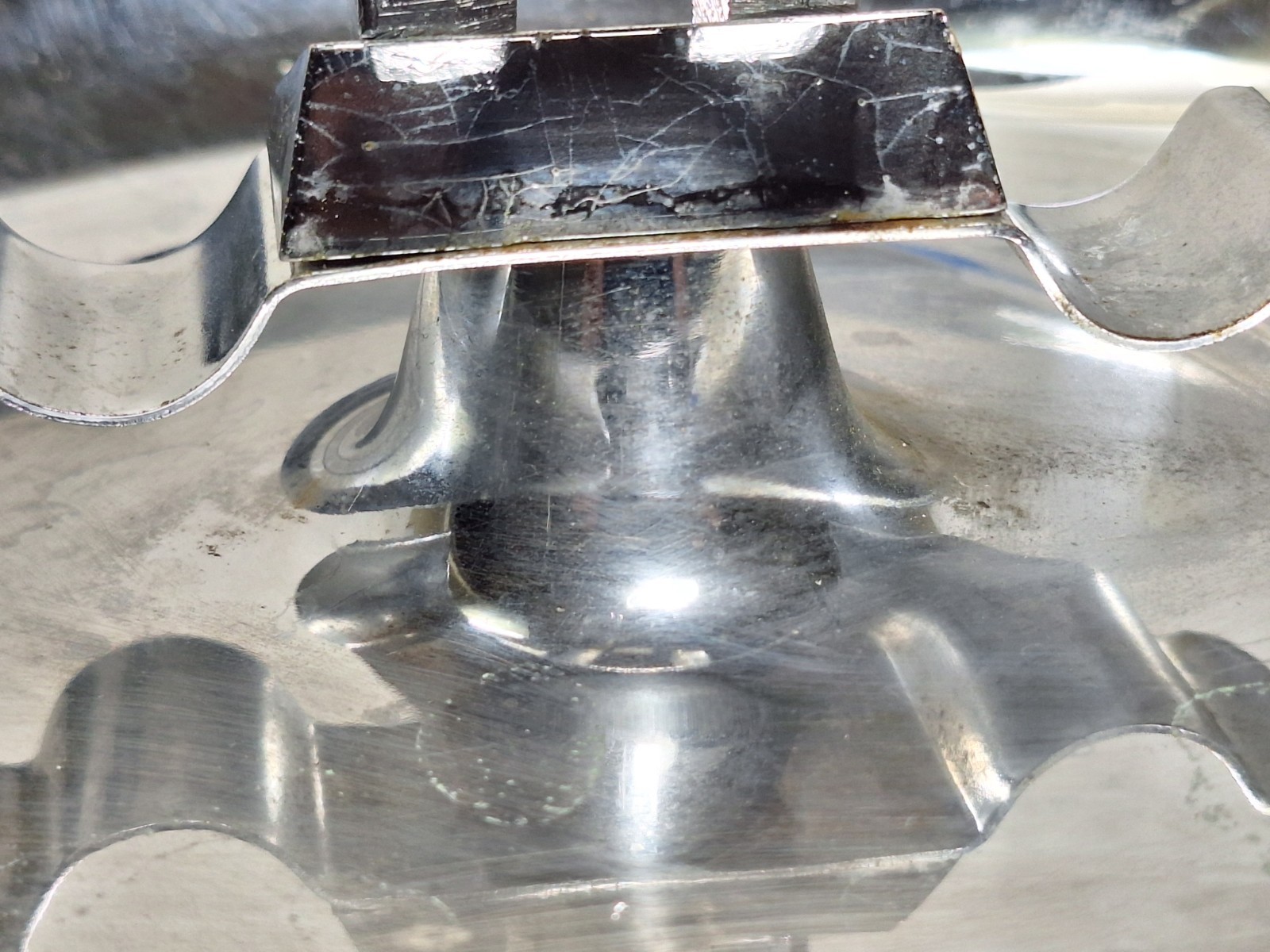 Vintage Mack Truck Bulldog Chrome 7" Cigar Ashtray