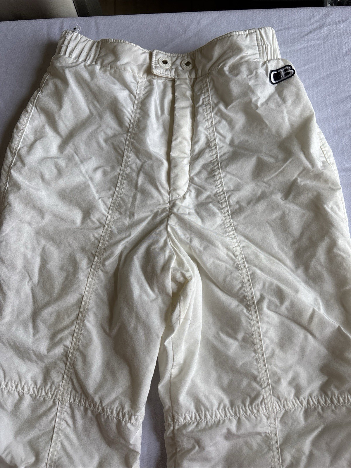 CB Sports Womens Ski Snow Pants Size 8 White Insulated Winter