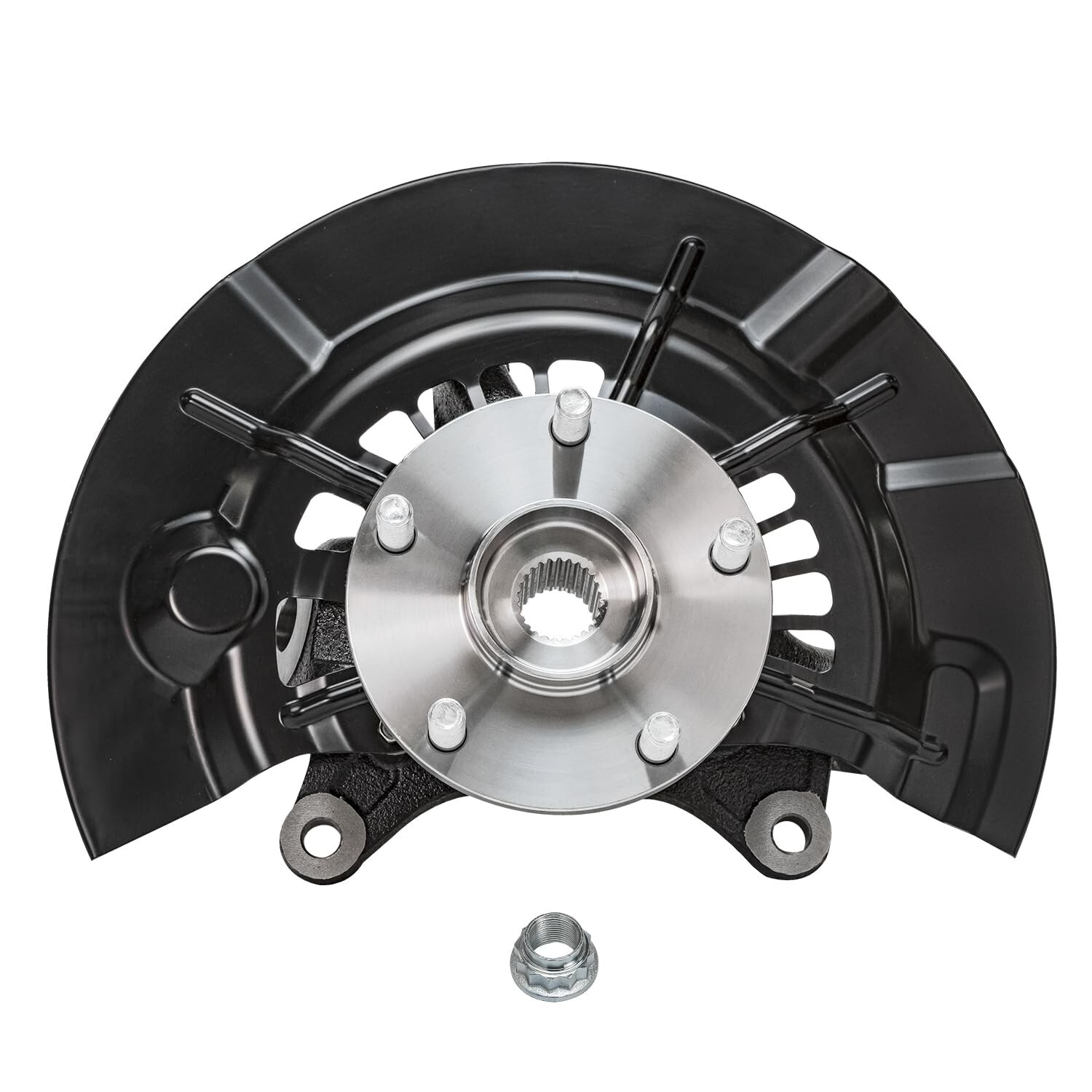 Front Steering Knuckles Hubs Lower Control Arms for 2012-2017 Toyota Camry 2.5L