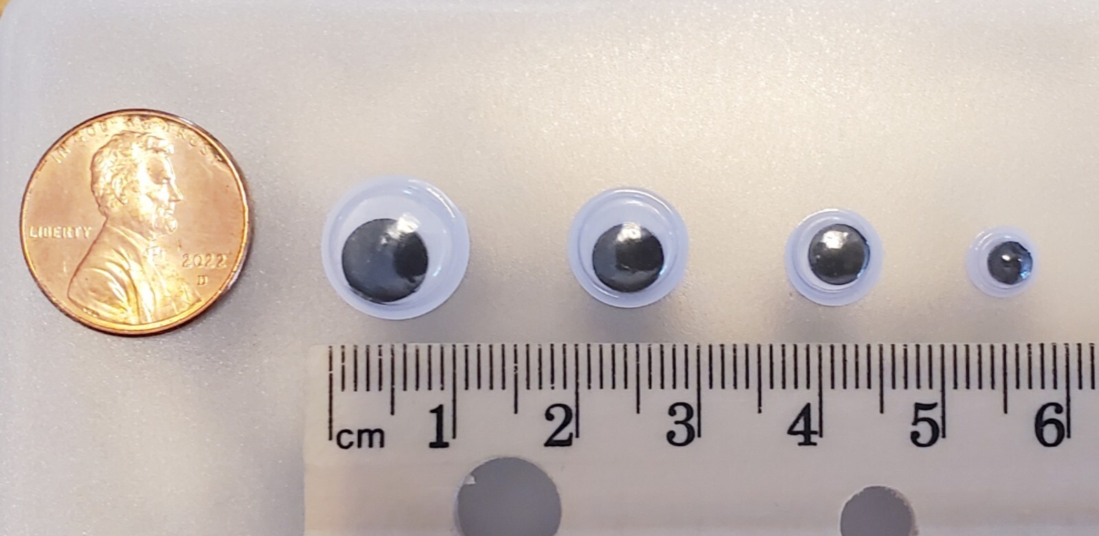 Upins Black Wiggle, Googly Eyes w/ Self-Adhesive, Sizes Vary (16 Pcs), Loose