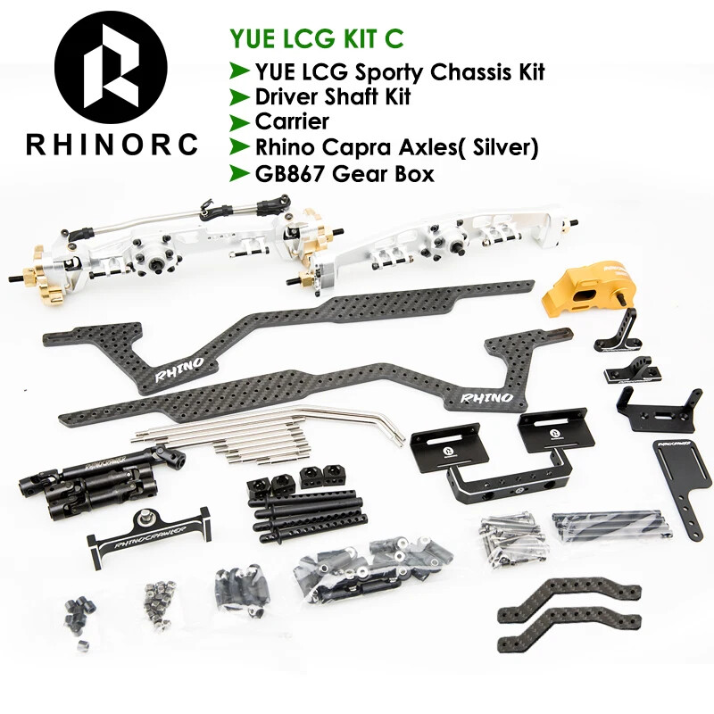 NEW YUE LCG Sporty RC Crawler Chassis Full Kit Capra Axles Driver Shaft Gear Box