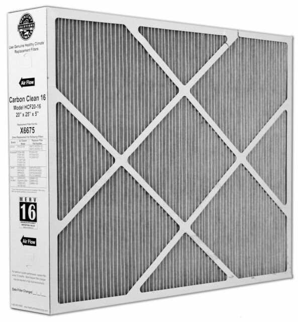 Lennox X6675 Carbon Clean 20" x 25" x 5" MERV 16 Filter for HCC20-28