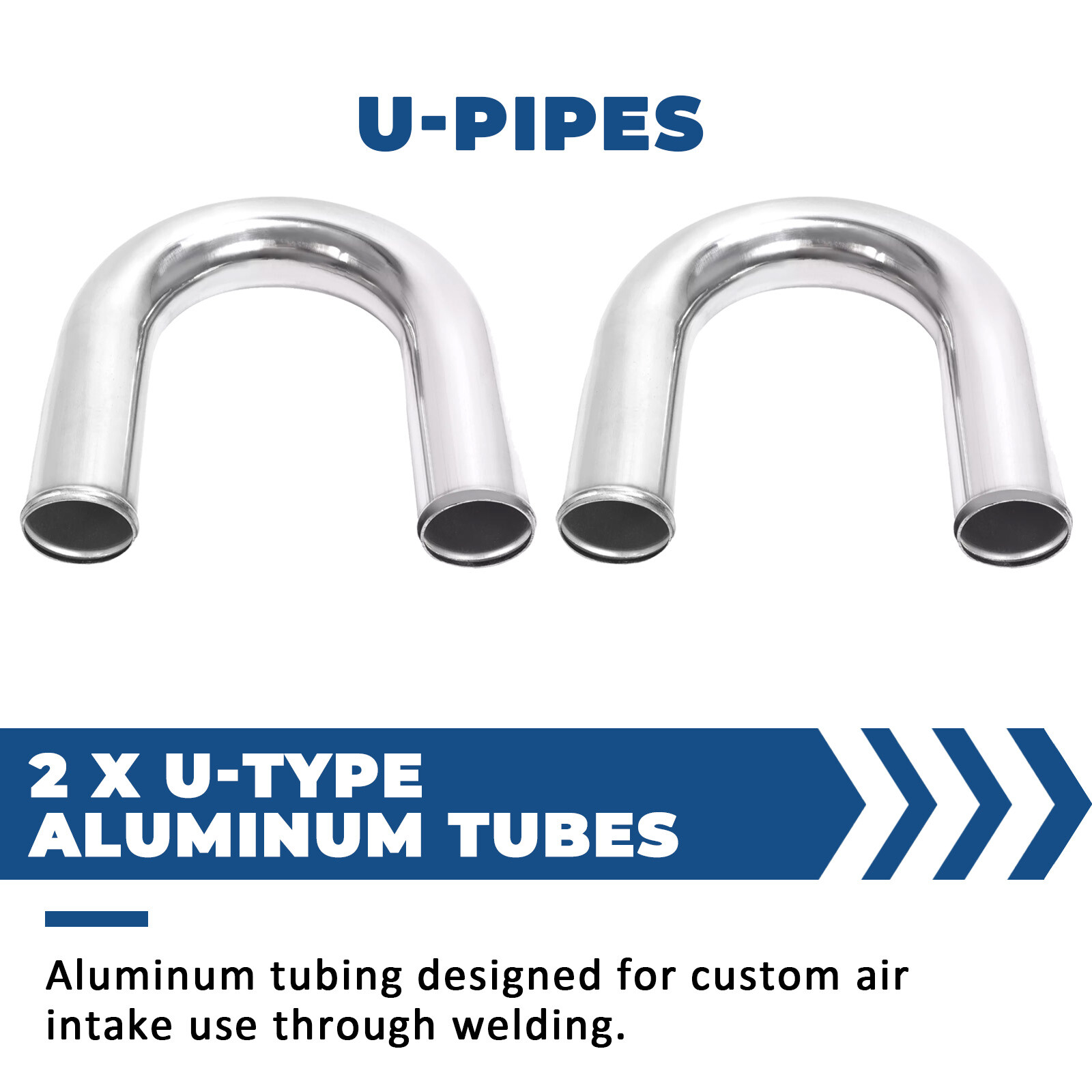 2.5 Inch 64mm Aluminum Universal Intercooler Turbo Piping Pipe Kit+Blk Red Hose