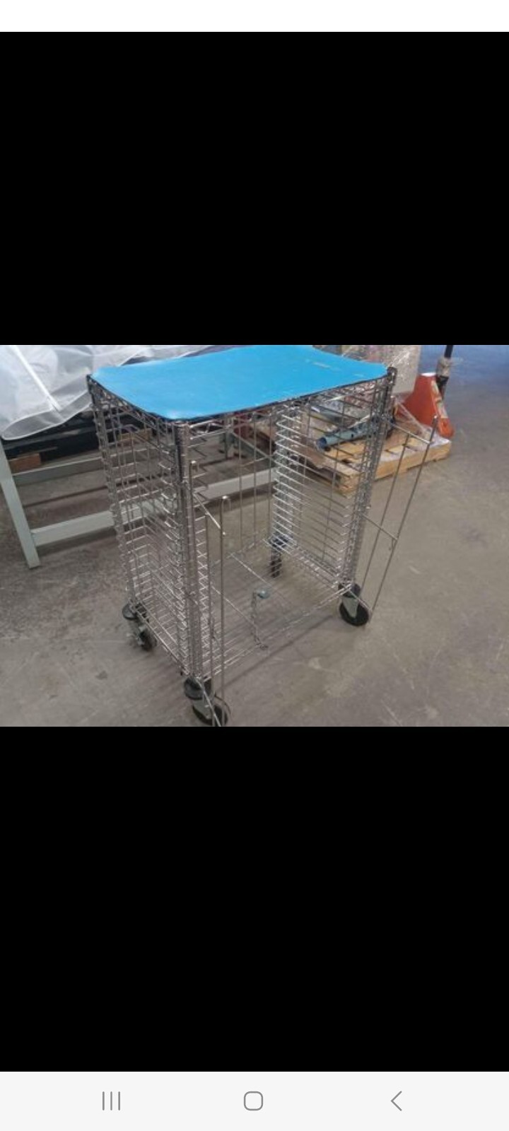 Nexel Side Load Wire Tray Cart with 19 Tray Capacity, 30"L x 18"W x 40"H