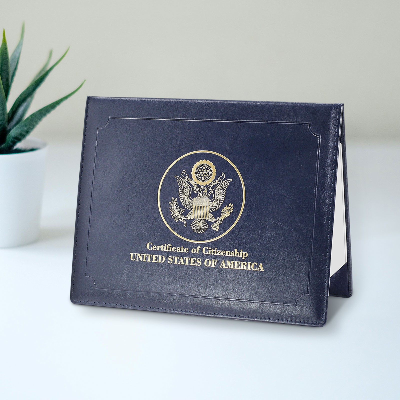 Citizenship Certificate Holder - US Citizenship Gifts - PU Naturalization US