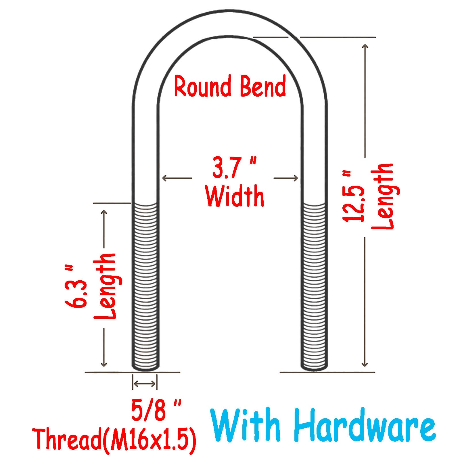 Rear Axle Spring U-Bolt with Plate Bracket For 99-10 Ford F-250 F-350 Super Duty