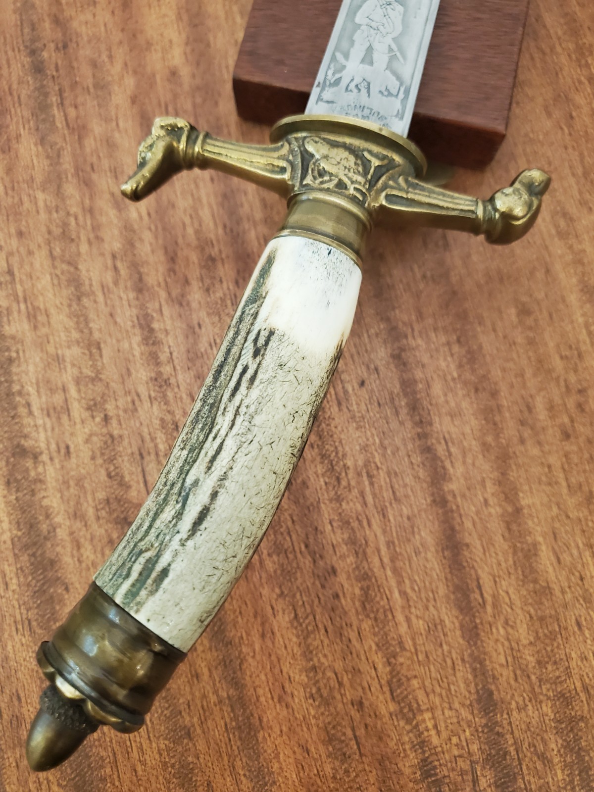 German Weyersberg & Co Solingen Hirschfanger Hunting Dagger"Gott Mit Uns" c.1900