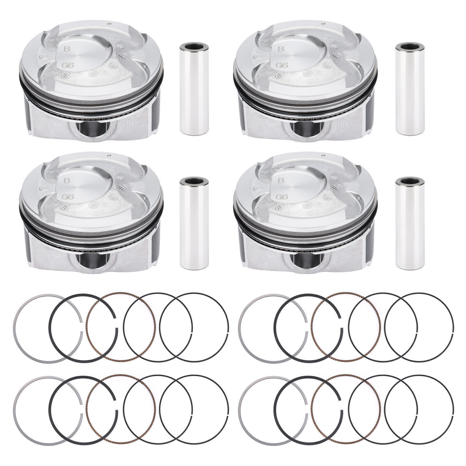 OVERSIZE +0.5MM Piston & Ring Set For Hyundai Kia Accent Rio 1.6L DOHC 2012-2016