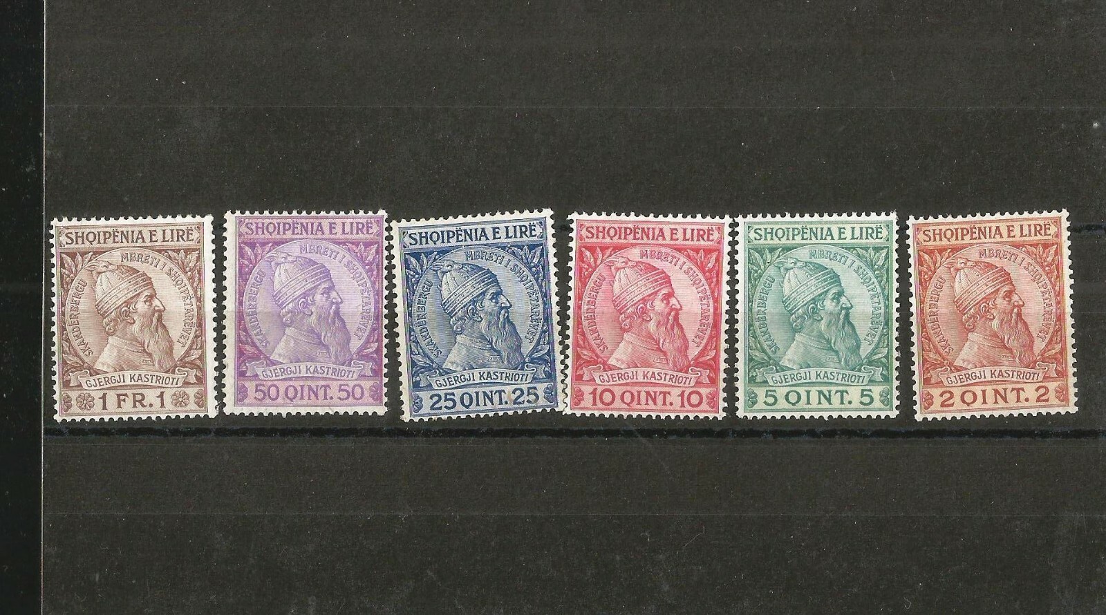 Albania Albanien Albanie 1913 Scanderbeg MiNr 29-34 MNH ( gum disturbance )