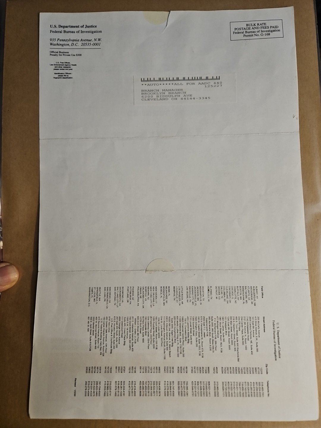 Original USAMA BIN LADEN FBI wanted Poster 3-29-99