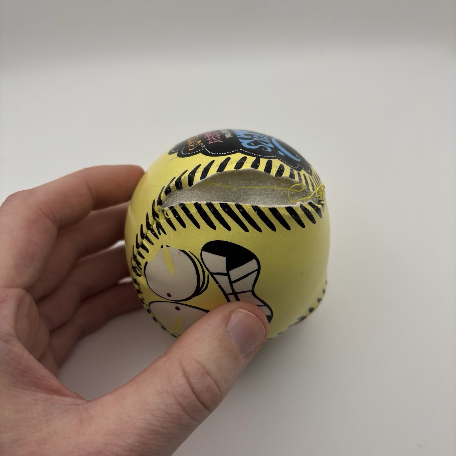 Fosters home for imaginary friends Cheese Soft Baseball Toy Torn Used Open