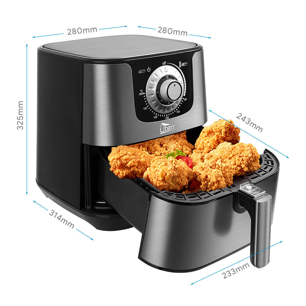 Uten Air Fryer 5.8Qt Large Capacity 5.5L Smart Electric Hot Airfryer Oven Cooker