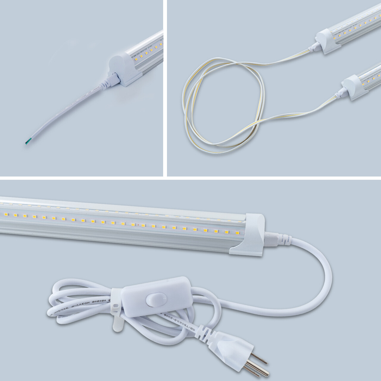 6 PACK 4FT 40W LED Shop Light 6000K Super Bright White High Output Linkable