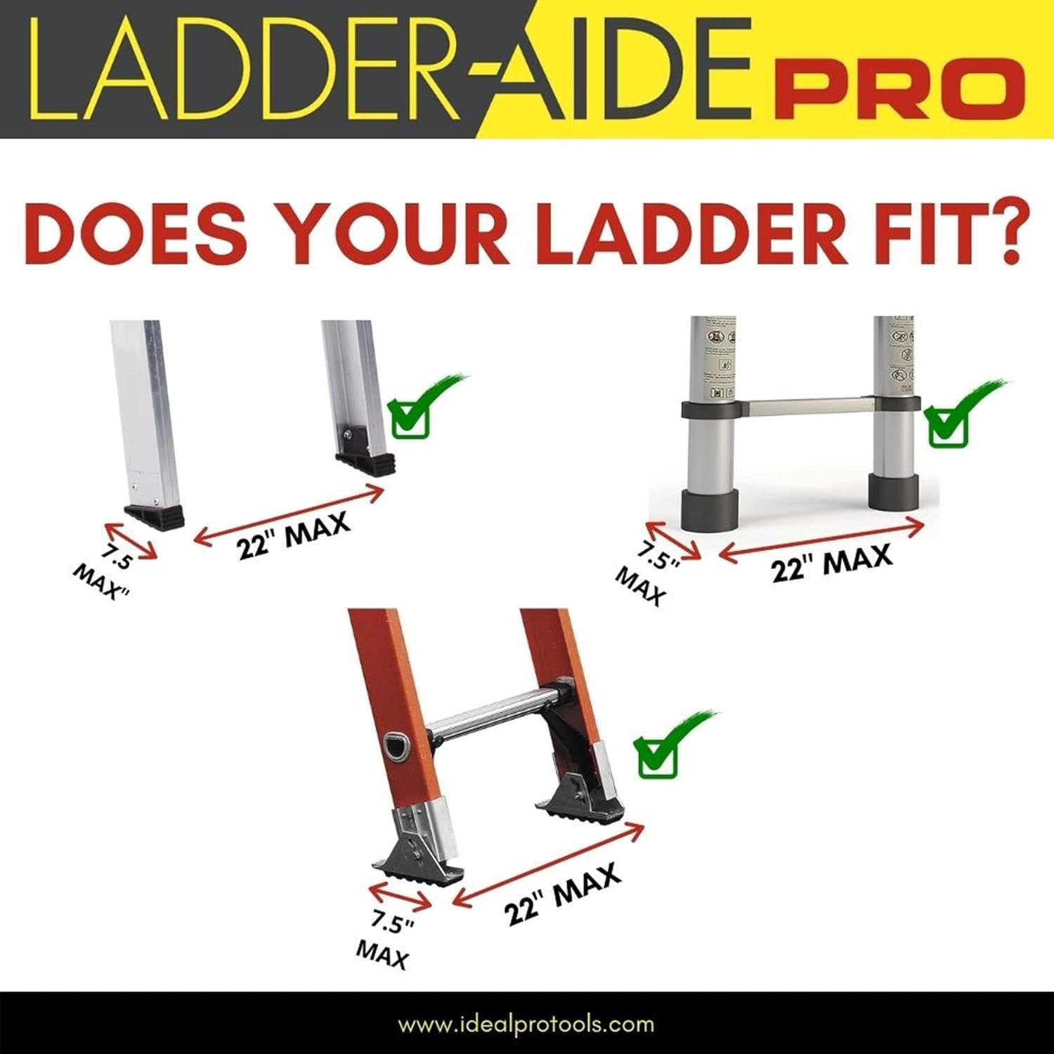 Ladder Extender and Stabilizer for Single and Extension Ladders, Easy Setup