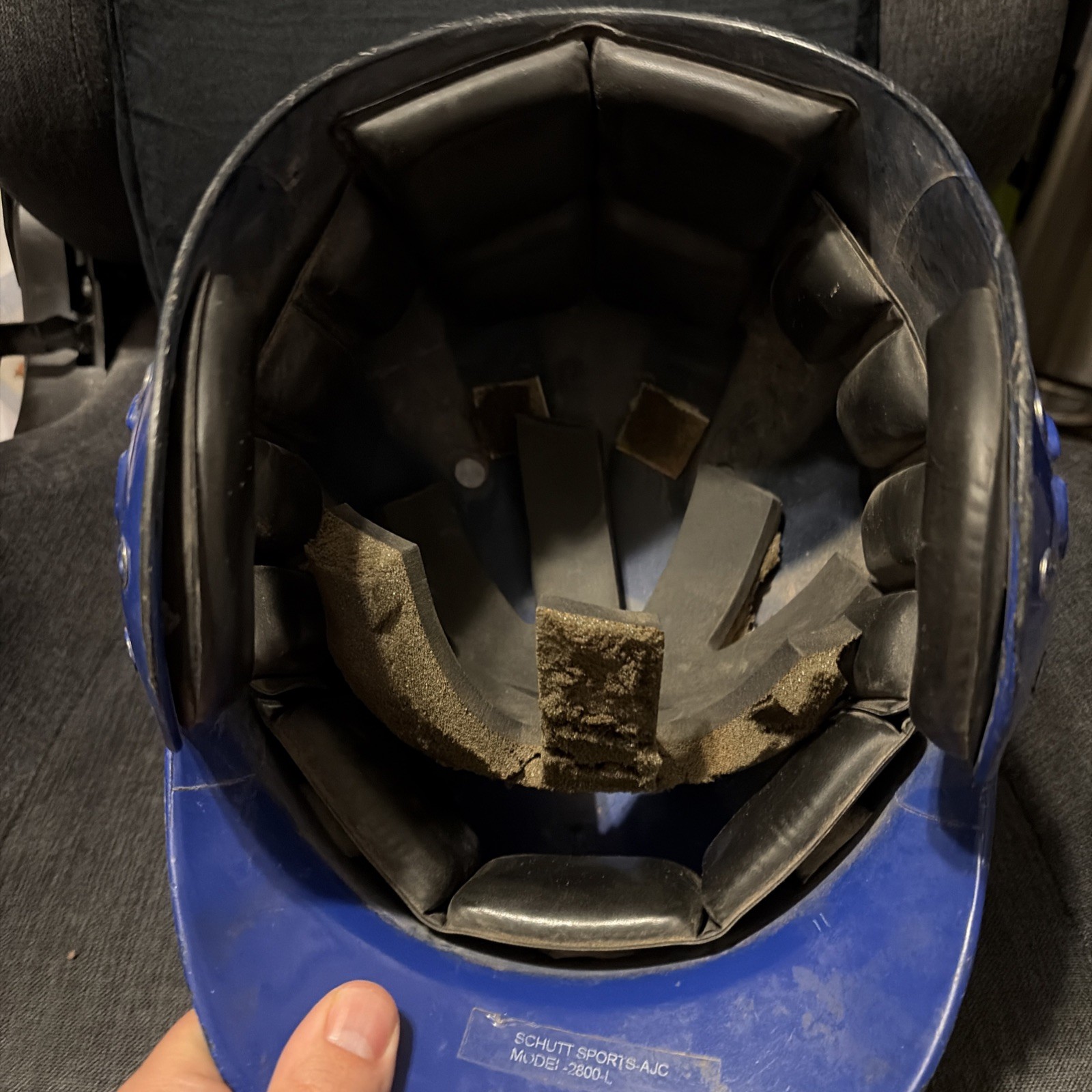 Rare Chicago Cubs Used Batting Helmet Cracked Vintage LG