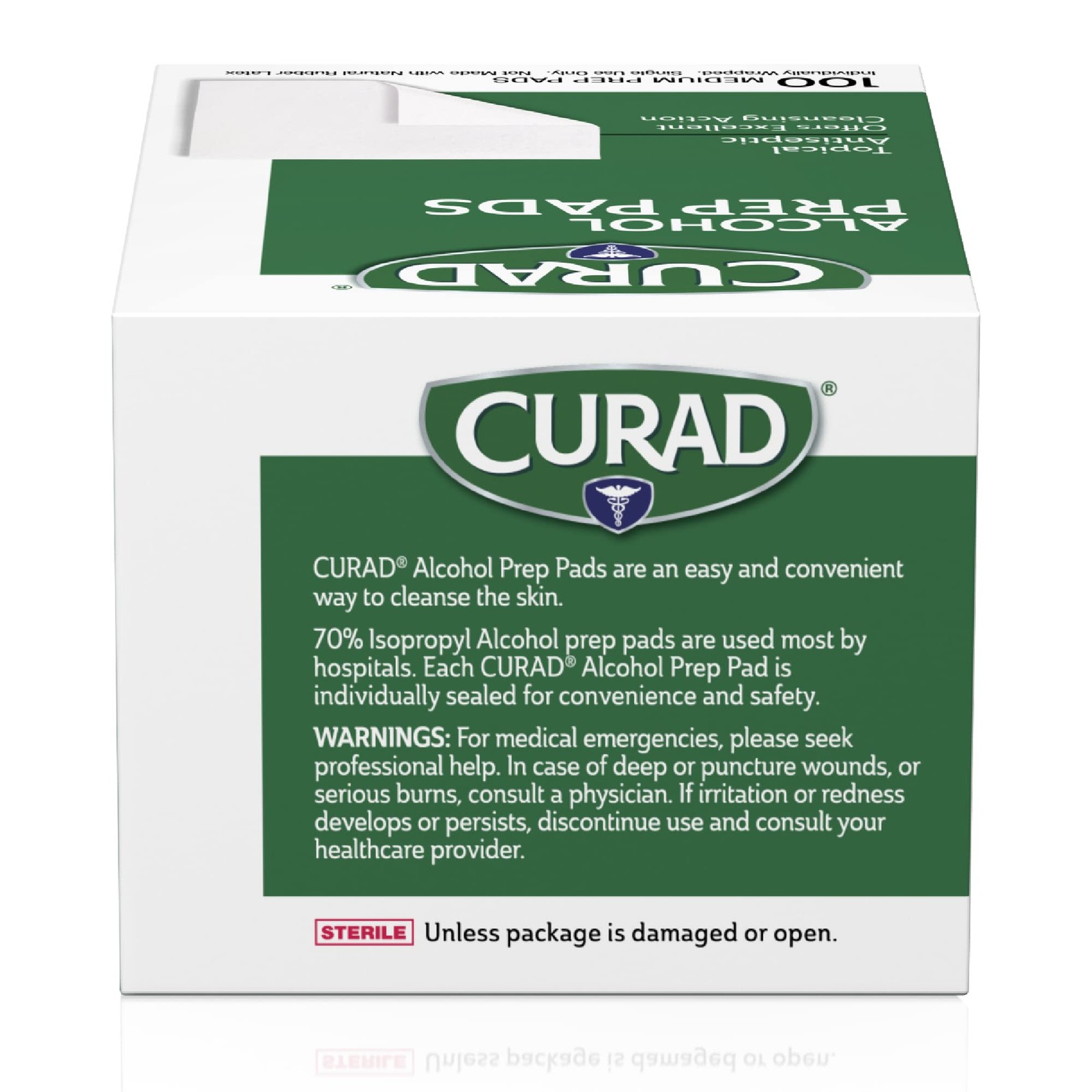 CURAD Alcohol Prep Pads (Pack of 4 100 Count 4), Original Version
