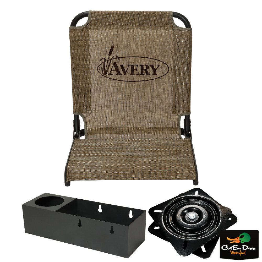 Avery Outdoors Quick Set Swiveling Boat Seat with Utility Tray