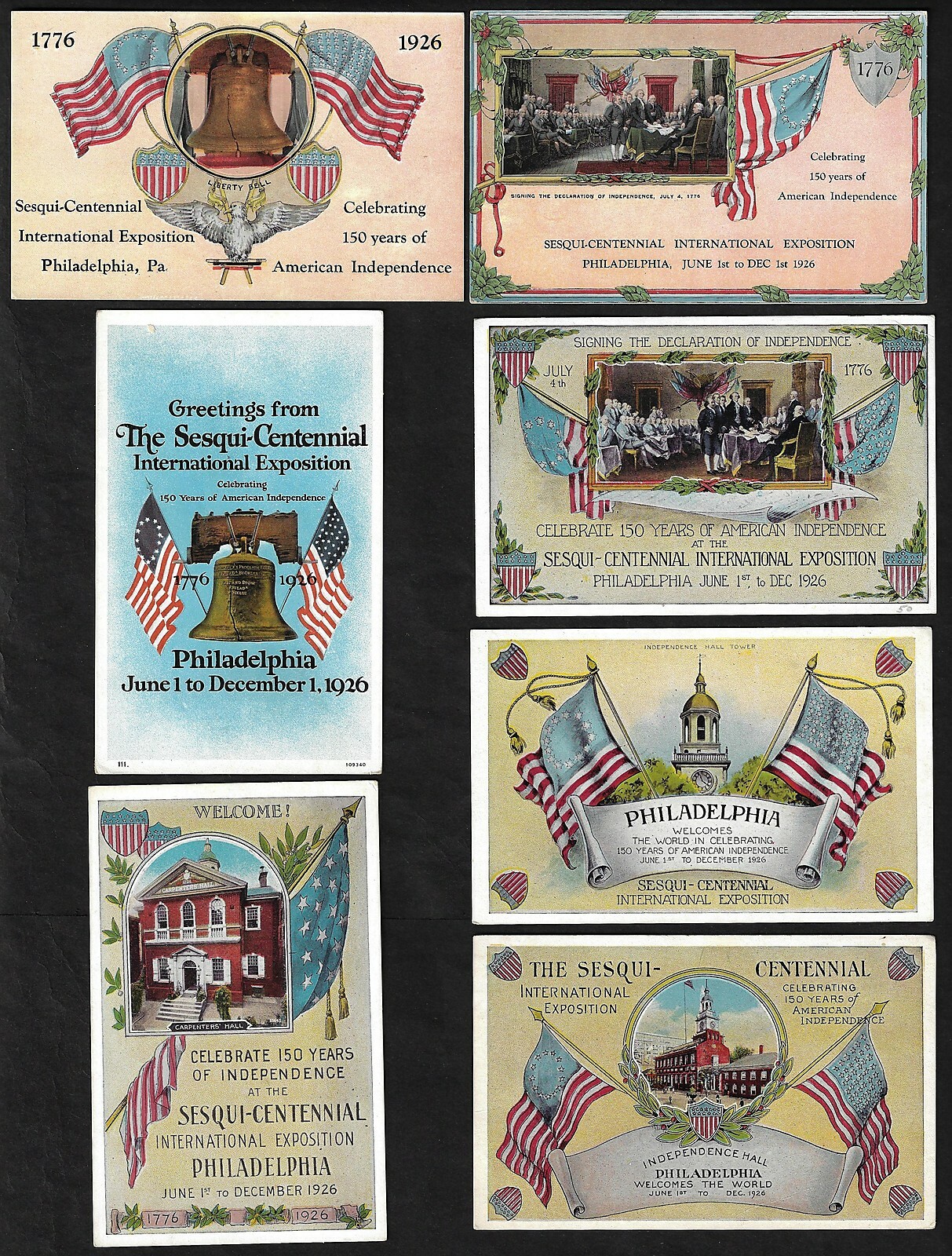 US 1926 PATRIOTIC CELEBRATION 150 YEARS OF AMERICAN INDEPENDENCE EXPOSITION HELD