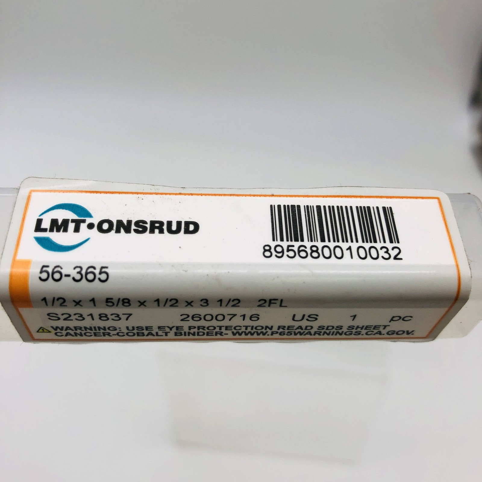 1/2" 2 Flute Carbide Wood Router 1.625" LOC 3.5" OAL 0.5" SHK LMT Onsrud 56-365