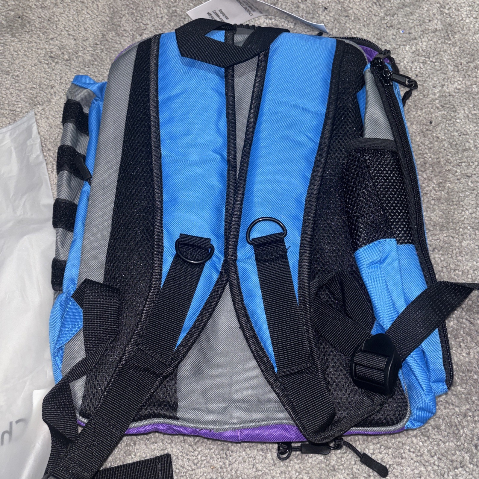 Gladiator Battle Armor Cornhole Backpack for Bags Purple/Cyan 20 bags