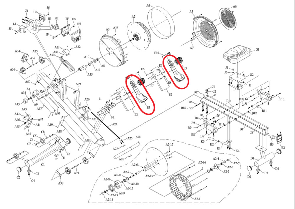 Adjustment Pedal Heel Support Compatible With Get RX'd Xebex Rower 2.0 & 3.0