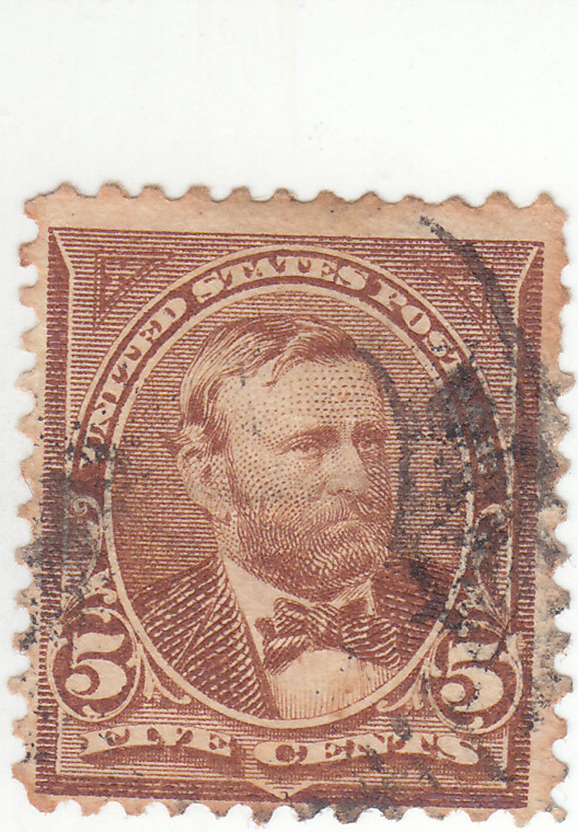 Scott # 270 - 5c Chocolate - Grant - Used - SCV - $3.50