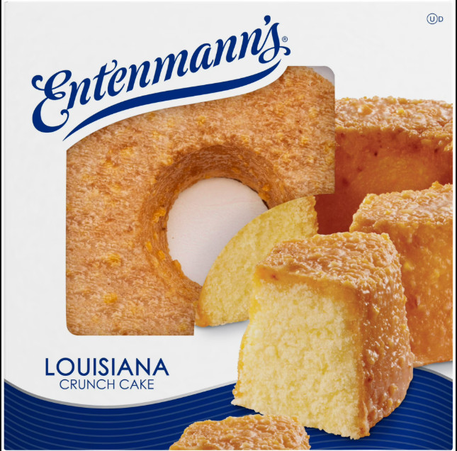 New Entenmann's Louisiana Crunch Coconut Glazed Nutty Pastry Soft Cake 1lb