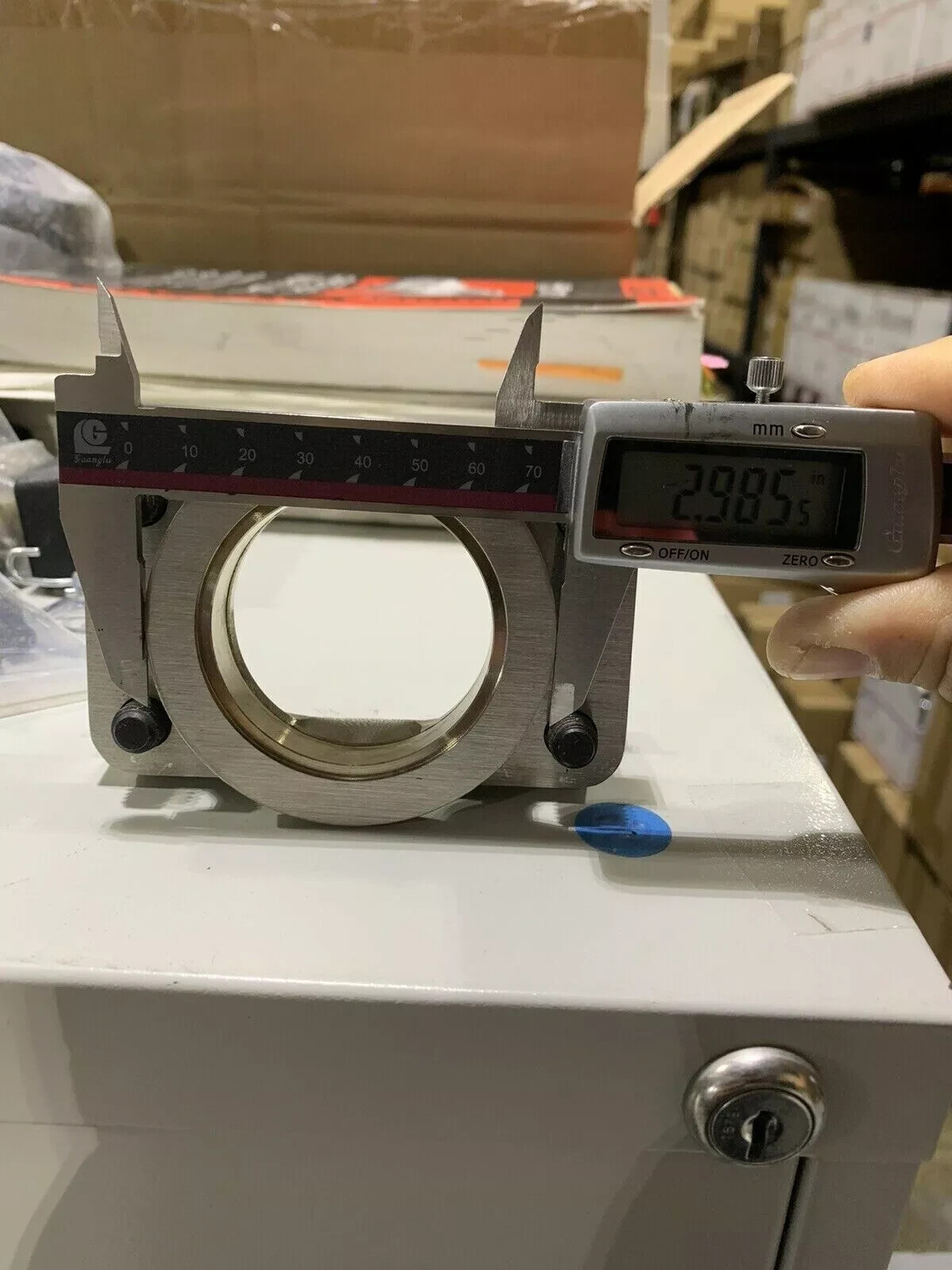 All Out Fab Precision turbo v-band to T3 adapter with hardware and clamp