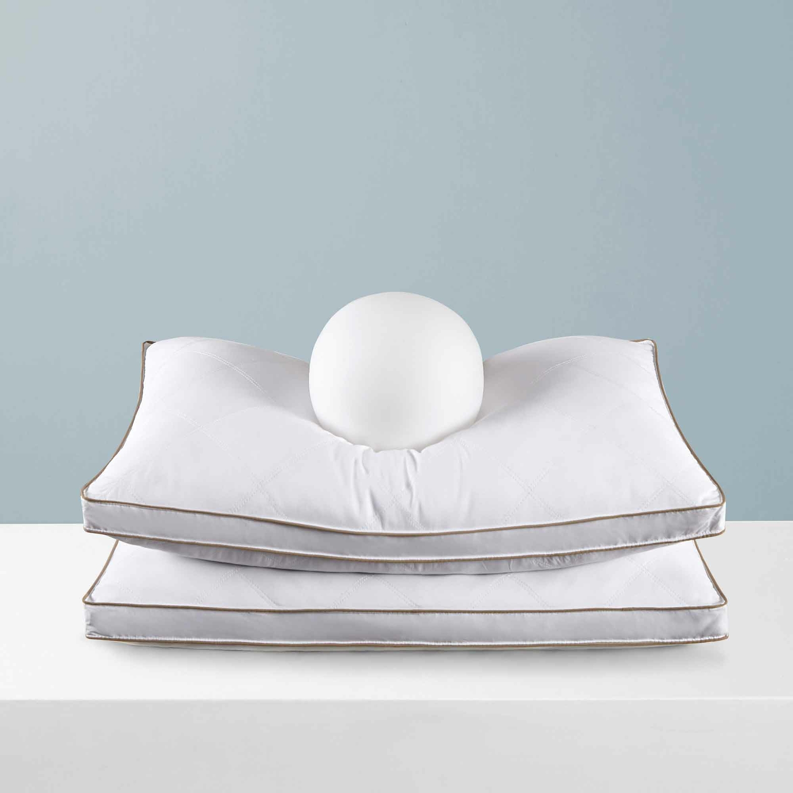 Peace Nest Set of 2 Bed Pillows Gusset Down Feather , King or Queen Size