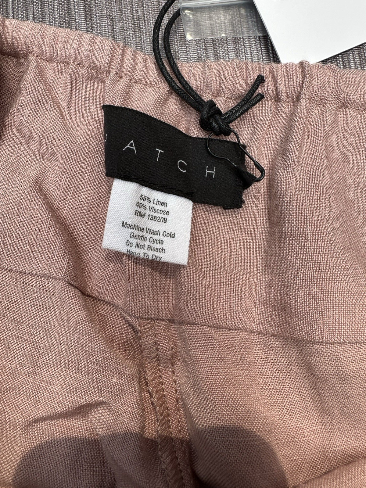 Hatch Maternity Women's THE RENATA SHORT Linen/Viscose Dune-Pink $138 NEW